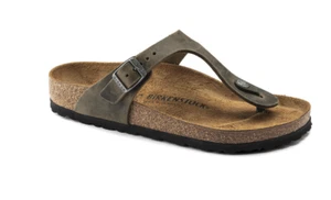 Sandalia BIRKENSTOCK Gizeh Caqui Desteñido MARRÓN CUERO ACEITADO 1019327 EE. UU. 6 UE 37 - Imagen 1 de 6
