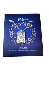 Brighton Heartfelt Dreams Silver Tone Dog Tag Style Necklace NWT - Picture 1 of 4
