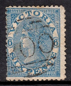 VICTORIA - SCOTT 92 (SG 159) - 1868 6d QV DOBLE LÍNEA WMK ""4" - USADO - SCV $35 - Imagen 1 de 2