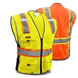 KwikSafety BIG KAHUNA Klasse 2 Hi Vis ANSI reflektierende Sicherheitsweste (Dual Sizing) - Bild 1 von 18