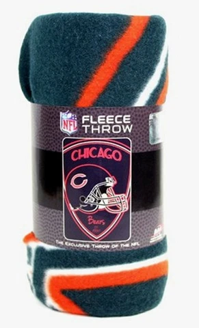 Chicago Bears 40 x 60 Fleece Throw NEW Cover