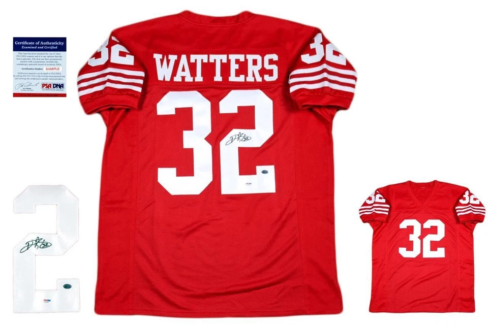 Camiseta Ricky Watters Autografiada FIRMADA - PSA/DNA Auténtica - Roja Foto 1 de 1