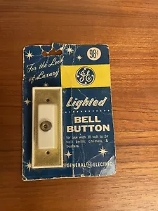 Vintage NOS GE MCM Atomic Lighted Door Bell Button - Picture 1 of 5