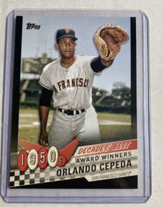 2020 Topps #DB-8- ORLANDO CEPEDA Decades Best Black Parallel SP #'d/299