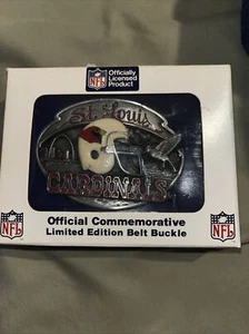 Vtg 1988 Phoenix Cardinals Enameled Pewter Belt Buckle NFL Official 317/10,000 - Picture 1 of 6