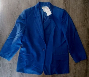 Pendleton Blazer Womens 16 Virgin Wool Jacket Blue Career Coat Single Breasted - Picture 1 of 12