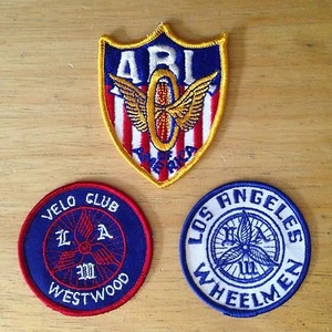 NOS Vintage Bordado Ciclismo Parches Amateur Bicicleta Liga La Wheelmen Palo - Picture 1 of 7