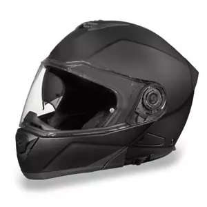 Casco Daytona Glide DOT negro aburrido modular abatible para motocicleta - Imagen 1 de 7