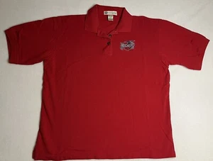 Vintage 90s NBA Houston Rockets Antigua Golf Polo Shirt - Large Red - Picture 1 of 3