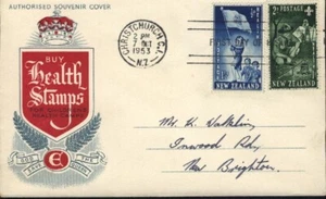 NEW ZEALAND 7 OCT 1953 HEALTH " GUIDES / SCOUTS " FDC USED - Picture 1 of 1