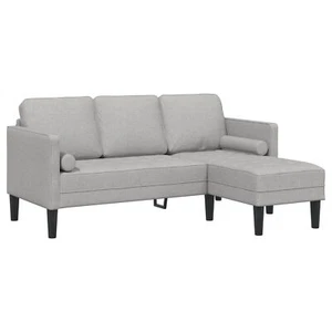 Divano angolare 3 posti Grigio nuvola 160 cm Tessuto - Foto 1 di 8