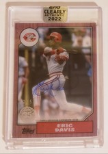 2022 Topps Clearly Authentic Eric Davis Red Auto Autograph /50