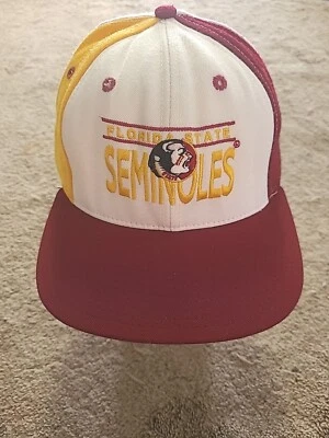 Chapéu ajustável vintage Florida State Seminoles dois tons All-Star Designs tamanho 7 3/8 - Imagem 1 de 4