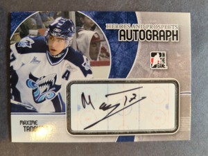 2007-08 ITG HEROES & PROSPECTS MAXIME TANGUAY AUTO #A-MT RIMOUSKI 