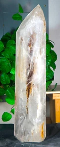 Jumbo 43 lb Extra Grande Cristal de Cuarzo de Roca Natural 23" Punto de Reiki Curativo - Imagen 1 de 15