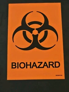 Biohazard Sign Stickers 10 Pack - Picture 1 of 3