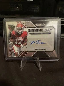 2023 Panini Draft Picks Marvin Mims Base Autograph Signing Day - Picture 1 of 2