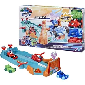 PJ Masks Animal Power Smash and Zoom Race Track Preschool Toy with 4 Cars Play - Picture 1 of 7