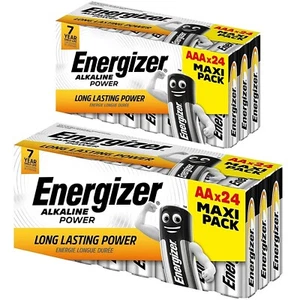 Energizer AA AAA Batteries Alkaline Power Maxi LR6 LR03 MN1500 LONGEST EXPIRY UK - Picture 1 of 12