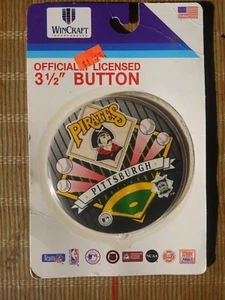 Pittsburgh Pirates Button Officially Licensed 3 ½” Button / Wincraft - Picture 1 of 11