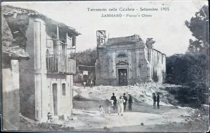 1905 - Zammarò - eChiesa square - earthquake in Calabria 1905 - Picture 1 of 1