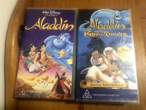 Walt Disney Aladdin and King Of Thieves VHS PAL Format VHS is UNTESTED - Picture 1 of 9