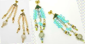 Ohrringe schöne Michal Negrin Kristalle Made in Israel - Bild 1 von 11