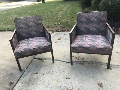 Sillones vintage Stow And Davis retro Mad Men mediados de siglo Mcm Nelson arco Foto 1 de 4