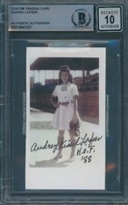 Audrey Lafser Custom Trading Card Beckett Authentic Signed Auto 10 *1337
