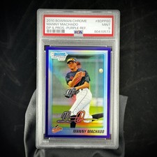 2010 Bowman Draft Chrome Draft Picks Refractor Manny Machado #BDPP80 PSA 9 MINT