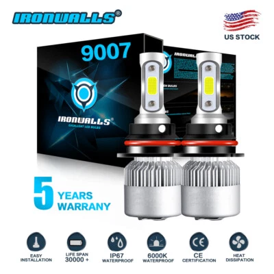 Комплект для переделки ярких светодиодных ламп 9007 2000 Вт для фар VOLVO VN / VNL / VNM - Изображение 1 из 4