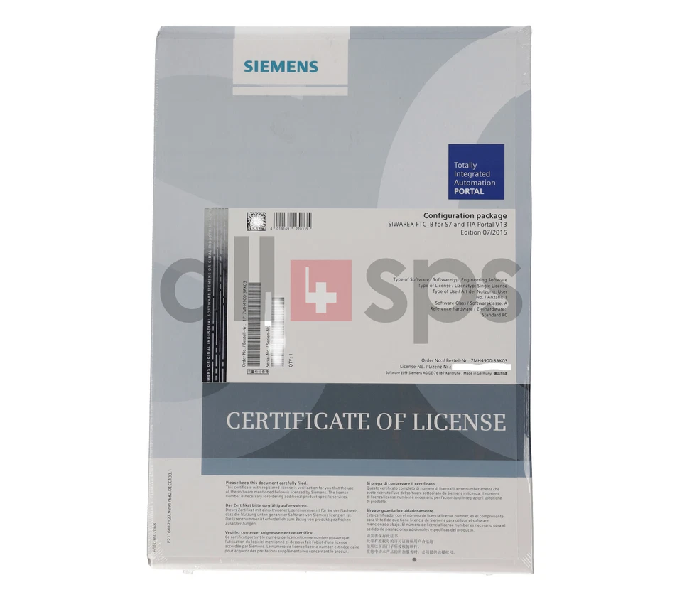 SIEMENS PROJEKTIERUNGSPAKET SIWAREX FTC - 7MH4900-3AK03 (NS) - Bild 1 von 1