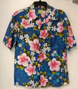 UI MAIKAI - Vintage FLORAL Hawaiian Aloha Men's Size Small Shirt - Picture 1 of 7