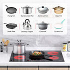 IsEasy 30" Electric Ceramic Cooktop 5 Burners Built-in Stove Touch Control Black