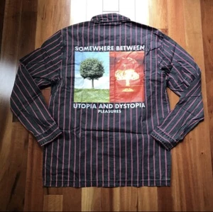 Pleasures Striped Work Shirt Size Small - Picture 1 of 4