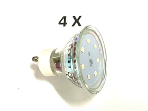 GU10, LED Spot Reflektor, D=50mm, 3000K, 250lm, 7 LEDs, 3W, 30mA, 230V~, 4 Stück - Picture 1 of 11