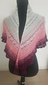 Geschenk Dreieckstuch ,Glitzer, Stola ,gehäkelt ,Umschlagtuch - Bild 1 von 4