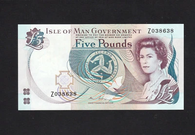 Isle of Man 5 Pounds (2015) P48 NEW, REPLACEMENT Z UNC - Image 1 of 2