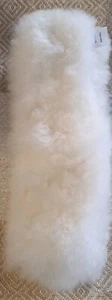 Alpaca Fur Headband Womens White Hook And Loop Closure Adj Length Thermal - Foto 1 di 4