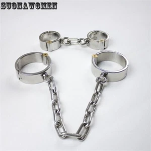 Hot Sale Metal Stainless Steel Irons Hand Wrist Ankle Cuffs Shackles Handcuffs - Picture 1 of 10