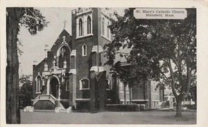 St Mary's Catholic Church, Mansfield, Minnesota, Postcard invited back unposted - Imagen 1 de 2
