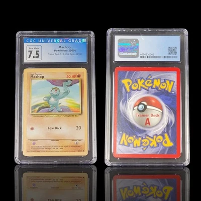1999 Pokemon Card Machop 52/102 Trainer Deck A Brock's Deck CGC 7.5 NM+ - Image 1 of 4