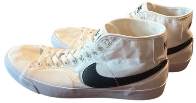 Nike SB Blazer Court Mid Sneakers Mens Size 12 White & Black - Image 1 of 4