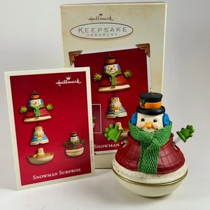 NEW Hallmark Ornament 2003 Snowman Surprise - Opens when Hanging to Reveal More! - Picture 1 of 12