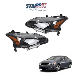 Headlight Assembly Left+Right Side Halogen For 2013-2015 Nissan Altima Headlamps - Picture 1 of 11