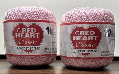 Red Heart Classic Crochet Cotton Thread  Orchid Pink  Size 10  300 yds - 2 balls - Image 1 of 4