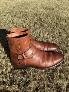 Hombres 9.5 Frye Arnés Botas Marrón Pulido  - Imagen 1 de 17