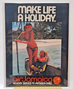 Vintage AIR JAMAICA Print Ad Poster Pinup Art Magazine Page 1975 - Bild 1 von 2