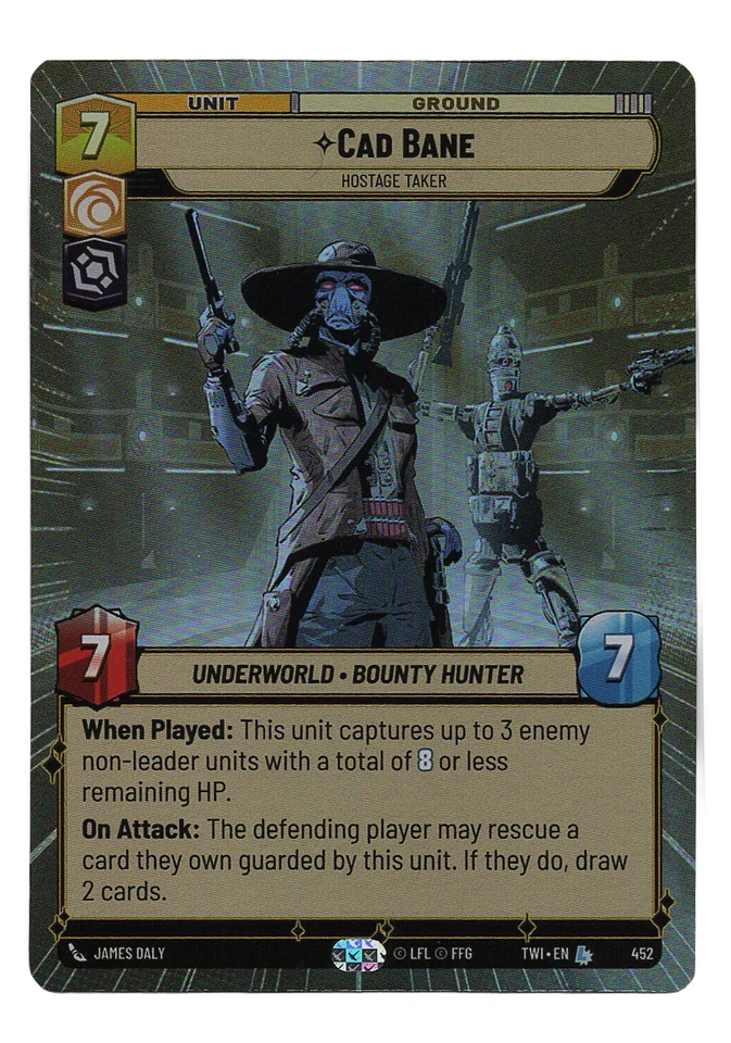 Star Wars Unlimited Twilight of the Republic HYPERFOIL Legendary CAD BANE 452 - Image 1 of 1