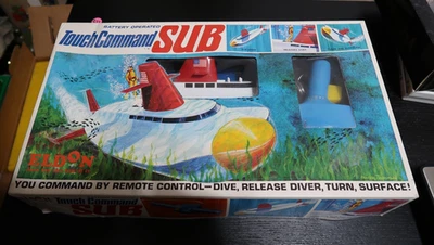 Submarino Eldon 1969 vintage mando a distancia comando táctil completo con buzo Foto 1 de 4